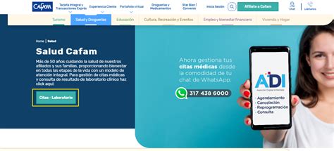 cafam citas medicas whatsapp|CAFAM Citas Médicas en Línea y por Teléfono